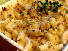 Gratin de macaronis aux poireaux cumin et gingembre