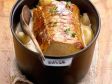 Rôti de porc braisé au lait