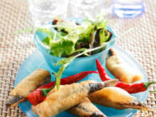 Filets et sardines entières façon tempura