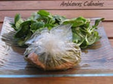 Saumon et oseille en papillote, sauce gasconne à l'oseille