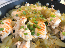 Sauté de poulet aux oignons