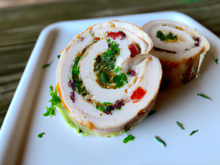 Roulé de chapon au chèvre