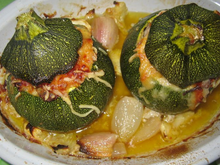 Courgettes rondes farcies et au petit goût de noix de muscade