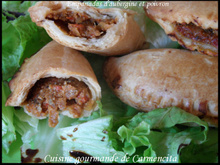 Empanadas à  l'aubergine et au poivron