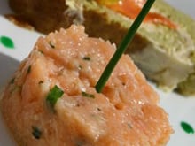 Roulé aux poireaux et son tartare de saumon