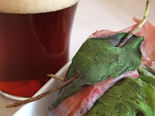 Saltimbocas de bœuf et Bière de Printemps