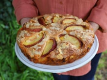 Gâteau aux pêches et ricotta
