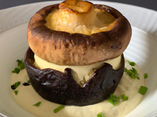 Souflé aux cépes et au fromage de chèvre