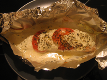 Papillote de saumon fondant