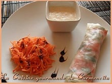 Rouleaux de printemps au crabe et au saumon