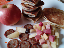 Blinis boudins et pommes