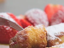 Brioche perdue roulée au chocolat et aux fruits