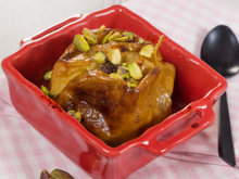 Pommes au four aux pistaches et au miel