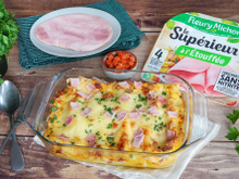 Cannellonis au jambon et sauce béchamel au chorizo