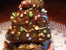 Sapin de Noël au chocolat noir