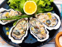 Huitres chaudes à la creme et aux petits légumes