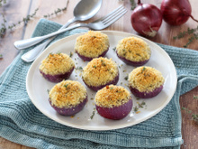 Oignons gratinés au parmesan