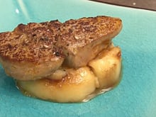 Foie gras chaud aux pommes