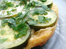 Tatin de courgettes au Boursin et herbes fraîches