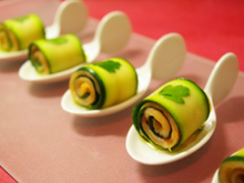 Rouleaux de saumon fumé aux courgettes