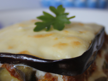 Lasagnes aux aubergines et cottage cheese