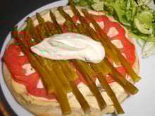 Tarte fine aux asperges et Saint Môret