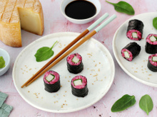 Makis à la betterave et fromage Pur Brebis Pyrénées