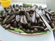 Feuilles de vigne à l'huile