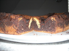 Gâteau marbré chocolat-vanille