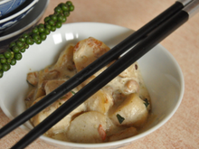 Curry vert aux boulettes de poisson