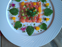 Tartare de saumon fruité