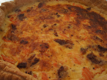 Quiche truite fumée et tomates confites