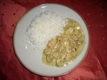 Saumon au lait de coco et curry