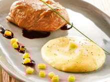 Filet d'agneau et sa purée de maïs