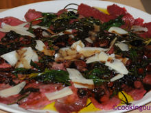 Carpaccio de bœuf au fromage de Brebis et sa sauce enchanteresse ou comment faire un carpaccio sans citron