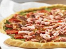 Tarte fine tomates mozza et lardons