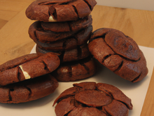 Cookies sablés double choc' aux pignons