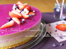 Bavarois fraise & violette
