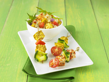 Mini brochettes de tofu