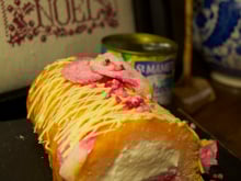 Bûche lychee et framboises