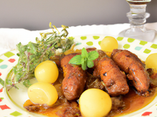 Andouillettes au vin blanc minute