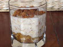 Mousse de banane au chocolat et ganache au pain d'épice