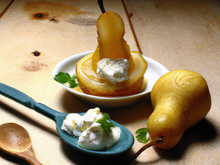 Cuillères poires et chèvre