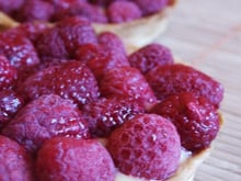 Tartelettes lemon curd & framboise