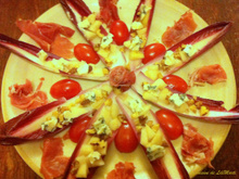 Salade composée autour du Roquefort