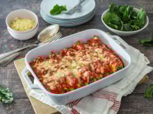 Cannellonis ricotta et épinards à la sauce tomate