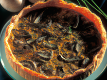 Quiche aux escargots fumés à la tome de brebis