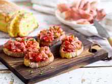 Bruschettas au jambon de Bayonne