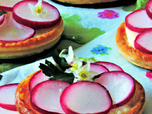 Tartelettes de fromage blanc et radis