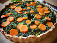 Tarte aux épinards et carottes